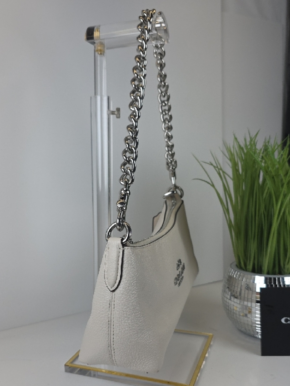 Coach Charlotte Hobo White Ivory Shoulder Hand Bag - Picture 5 of 13